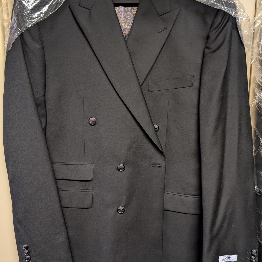 Men's Black CUSTOM Double-Breasted Blazer